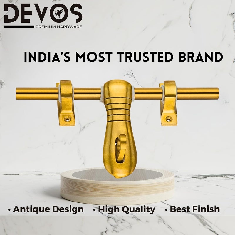 Devos Royal 4 LINE Antique Brass Finish Door ALDROP
