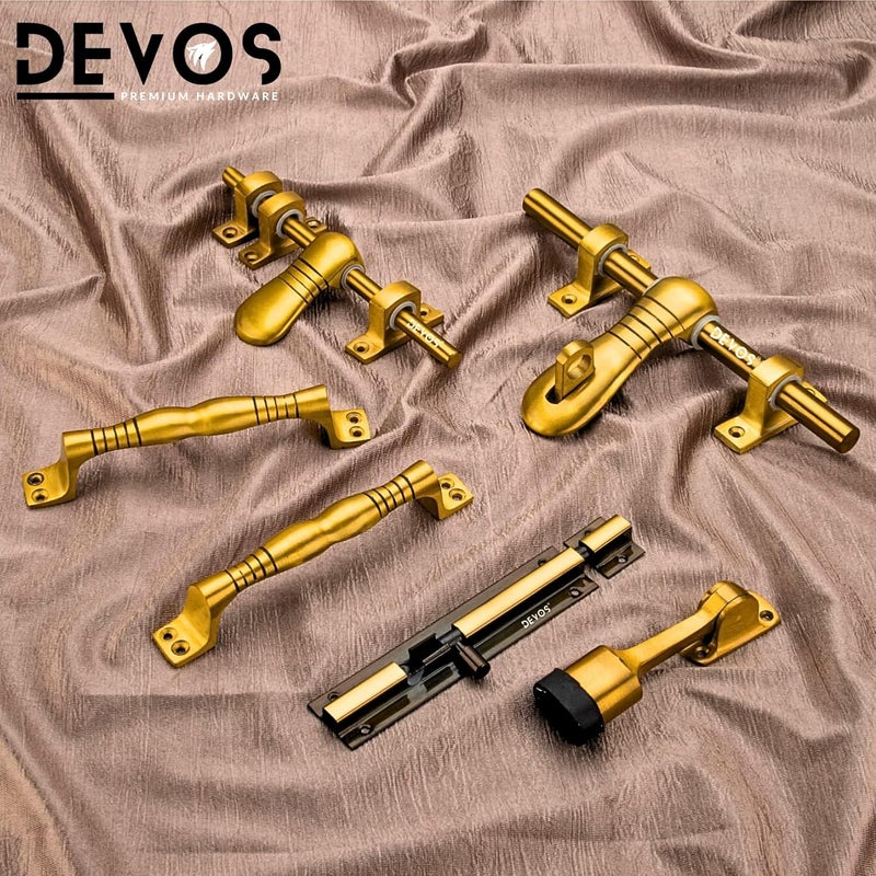 Devos Royal 4 LINE Antique Brass Finish Door ALDROP