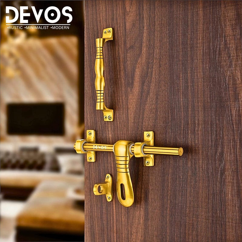 Devos Royal 4 LINE Antique Brass Finish Door ALDROP
