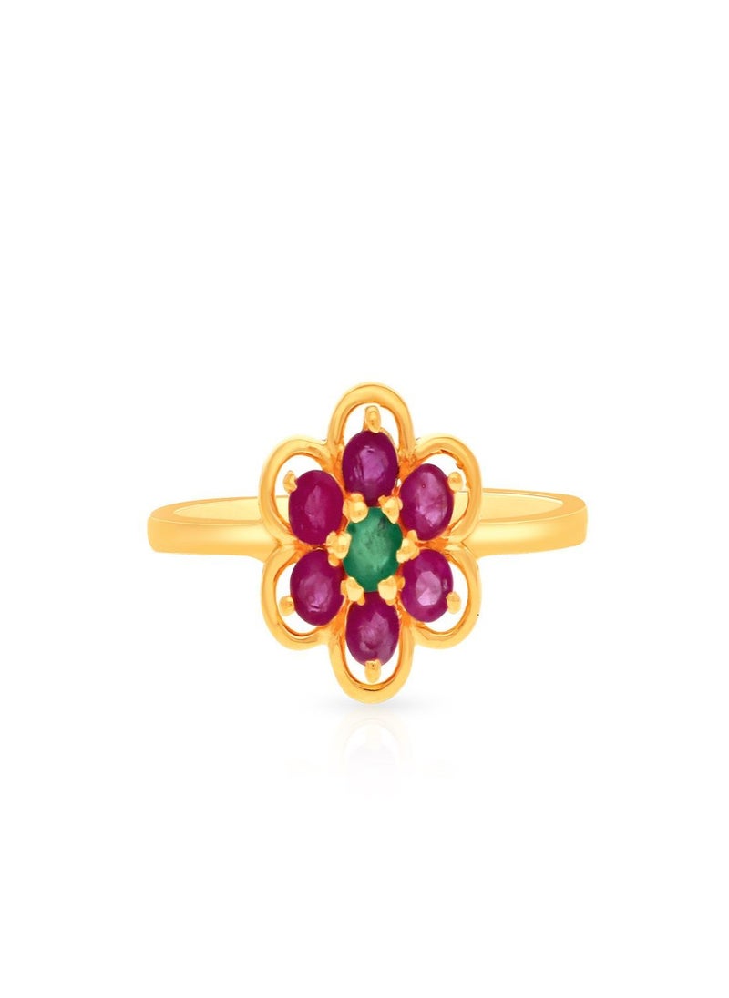 Malabar Gold and Diamonds - Malabar Gold and Diamonds 22 Carat 916 Purity Gemstone Ring PGNFNC240RN1Y13 - Image 1