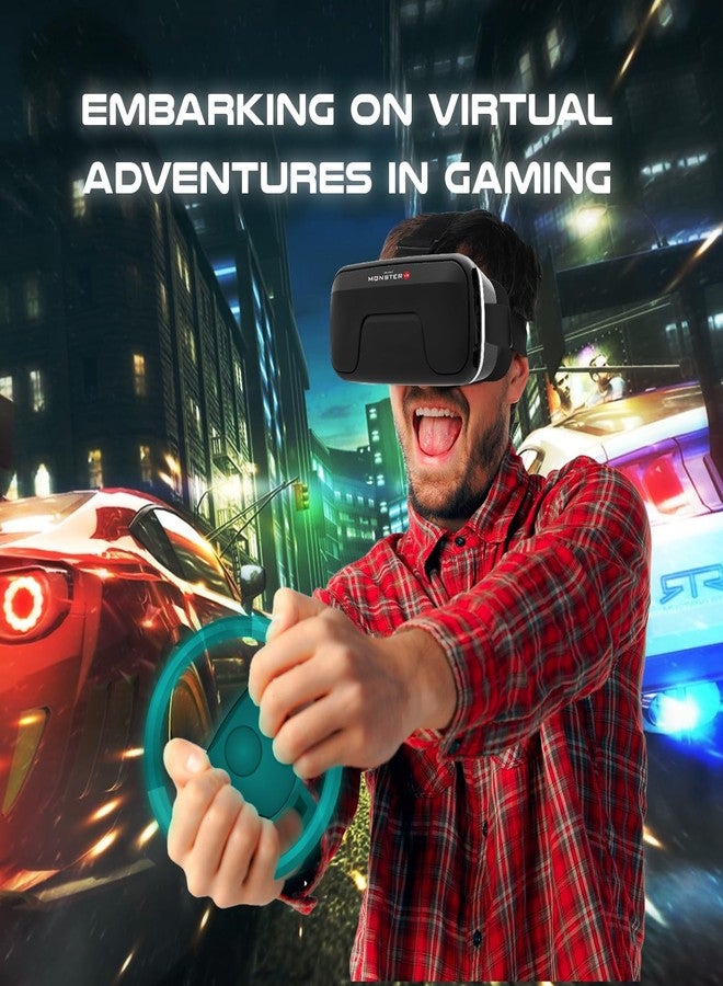 Irusu Monster VR Headset for Mobiles - Virtual Reality Glasses with 40 MM HD Lens,Built in Touch Button and Controller for Learning | Gaming | Watching Movies | Virtual Experiences - Image 4