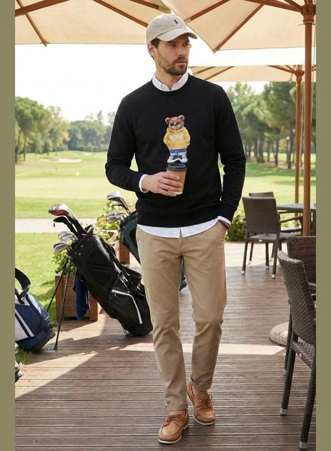 Buratti  Buratti Printed Cotton Blend Regular Fit Crew Neck Sweatshirt Men's SWEAT 6141002B for Men | Best Price UAE