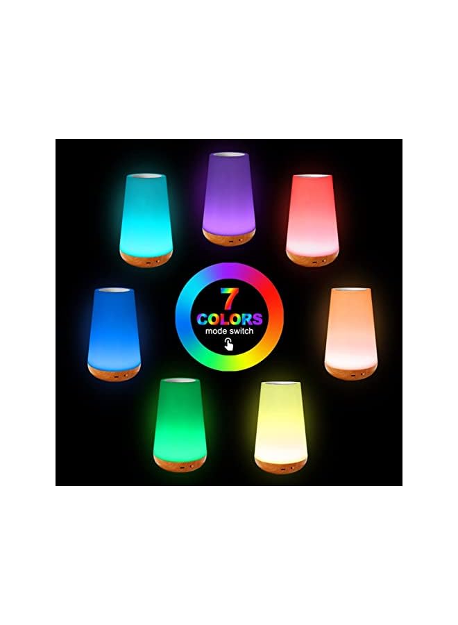 SKY-TOUCH Touch Lamp Night Light Bedroom Bedside Lamp Dimmable Color Night Lamp With Touch Control Adjustable Brightness Remote Control For Bedroom Kid'S Room And Living Room Usb Rechargeable - Image 3