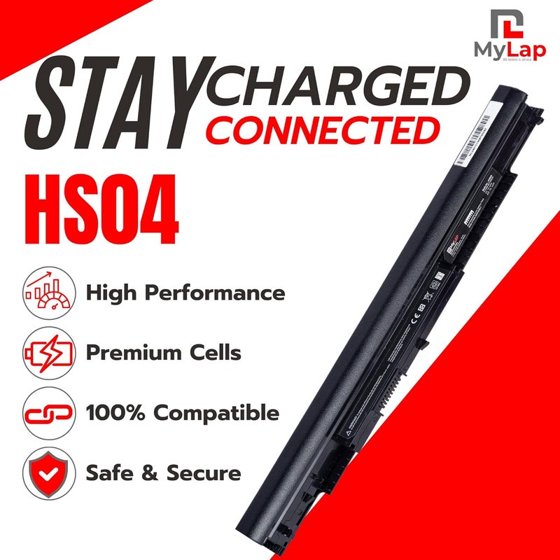 Mylab بطارية لابتوب Hs04 متوافقة مع Hp 240 G4 250 G4 G5 255 G4 G5 256 G4 G5 340 G3 346 G3 348 G3 348 G4 رقم P/No. Tpn-C125 Tpn-C126 Tpn-I119 Tpn-I120 Tpn-I124 - Image 2