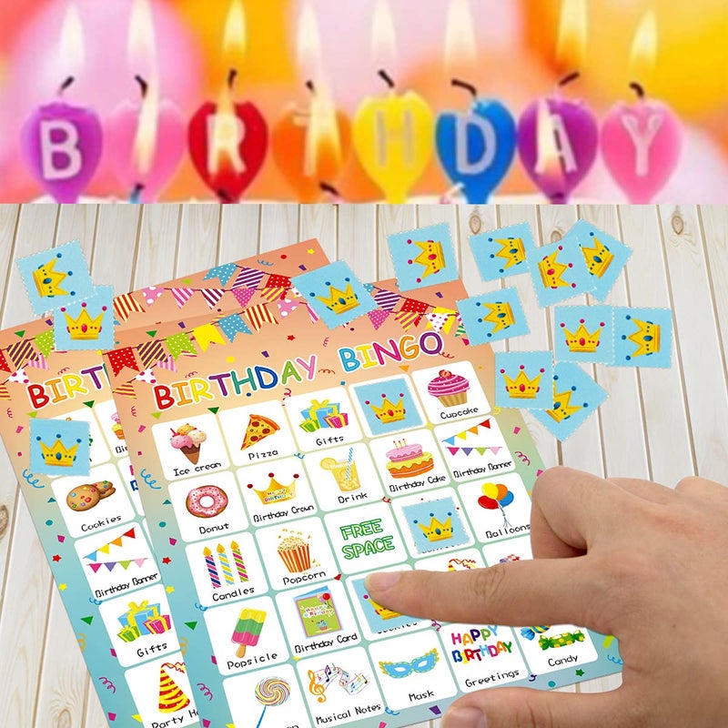Fancy Land Birthday Bingo Game 24 Players for Kids Birthday Party Games for Kids Supplies - Image 2