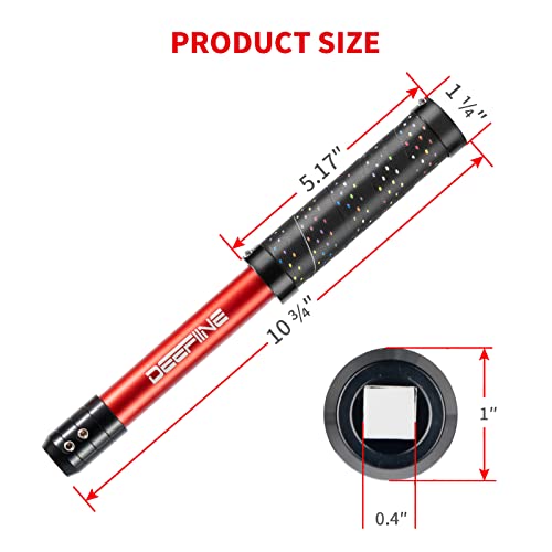 DEEFIINE 11 Inch Carbide Wood Lathe Truning Tools Grip Handle, Accept 10mm square turning tool bar (red) - Image 2