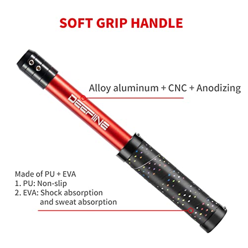 DEEFIINE 11 Inch Carbide Wood Lathe Truning Tools Grip Handle, Accept 10mm square turning tool bar (red) - Image 3
