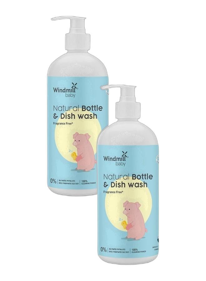 Windmill Baby Natural Bottle & Dish Wash Fragrance Free - Pack of 2 - Image 1