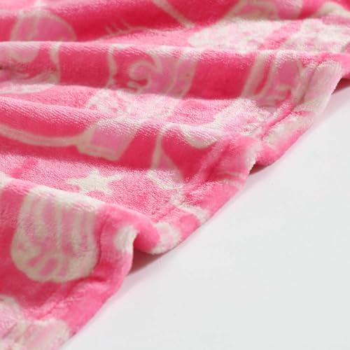Wrangler Blanket Super Soft Plush Fleece Bedding Yellowstone Inspired Throw Blanket for Couch or Bed Knockin Boots Pink 50 x 60 - Image 3