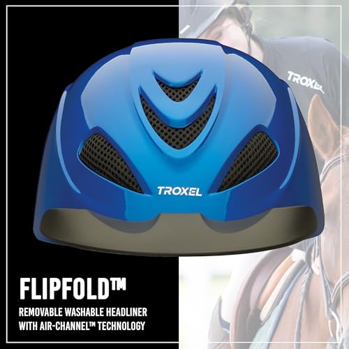 Troxel Liberty Ultralight Horse Riding Helmet, Low-Profile Adjustable Design, Safety Horseback Riding Gear, Large (7-1/4 - 7-1/2), Cobalt - Image 3