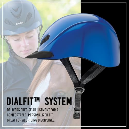 Troxel Liberty Ultralight Horse Riding Helmet, Low-Profile Adjustable Design, Safety Horseback Riding Gear, Large (7-1/4 - 7-1/2), Cobalt - Image 4