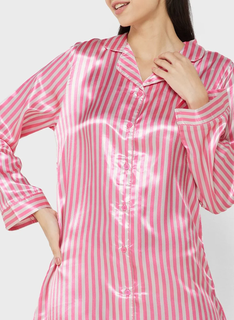 ELLA Stripe Night Shirt