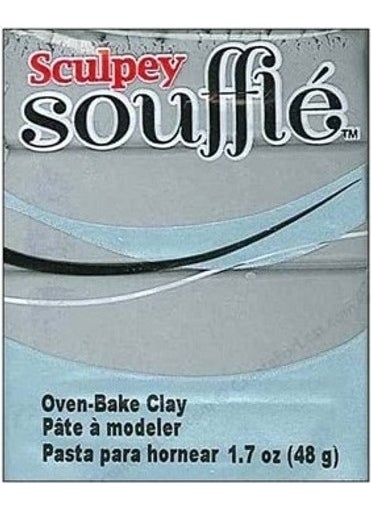 Sculpey - Souffle Polymer Clay 48 Gr. Concrete Gray - Image 1