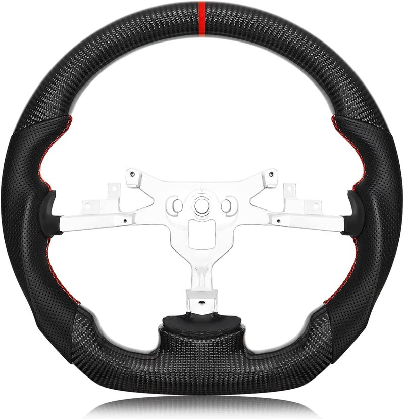 VOONKE Real Carbon Fiber Steering Wheel for Chevrolet Corvette C6 2006-2011 - Image 1