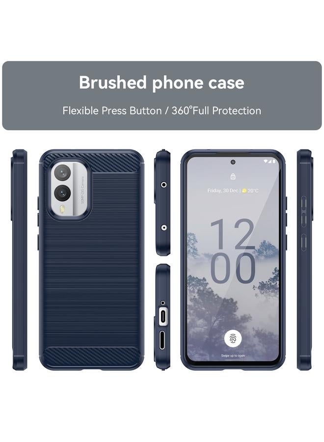S-TOP Case For Nokia X30 5G Brushed Texture Carbon Fiber TPU Phone Case - Image 2