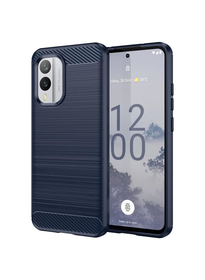 S-TOP Case For Nokia X30 5G Brushed Texture Carbon Fiber TPU Phone Case - Image 1