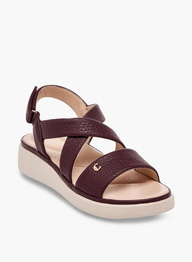 Le Confort Women Textured Cross Strap Sandals