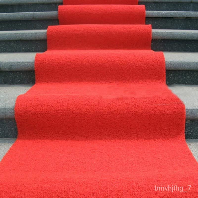ATOOTFUSION Cushion Noodle Mat for Home Entrance, Indoor Outdoor Anti Slip PVC Floor Mat for Bedroom Kitchen, Absorbent Solid Mats for Bathroom, Doors, Office (2x4 Feet, Red) - Image 2