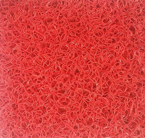 ATOOTFUSION Cushion Noodle Mat for Home Entrance, Indoor Outdoor Anti Slip PVC Floor Mat for Bedroom Kitchen, Absorbent Solid Mats for Bathroom, Doors, Office (2x4 Feet, Red) - Image 1