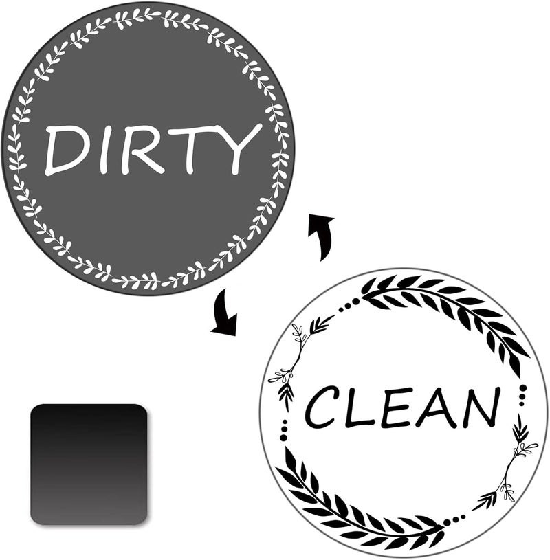 DBlosp Clean and Dirty Magnet，Dishwasher Magnet Clean Dirty Sign Indicator，Reversible Dish Washer Sign, Double Sided Strong Kitchen Flip Indicator，Apartment Must Haves Kitchen Necessities - Image 1