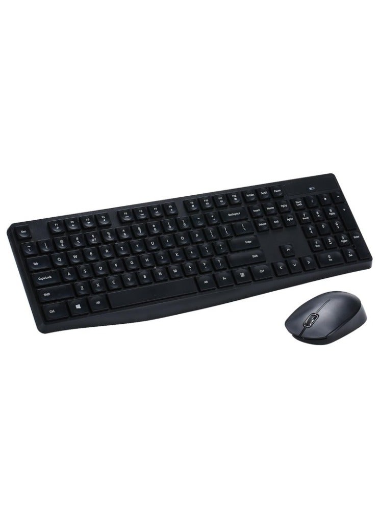REBENUO CS10 Wireless Keyboard & Mouse Combo, Ergonomic Design and Silent Typing Keys, Black - Image 1