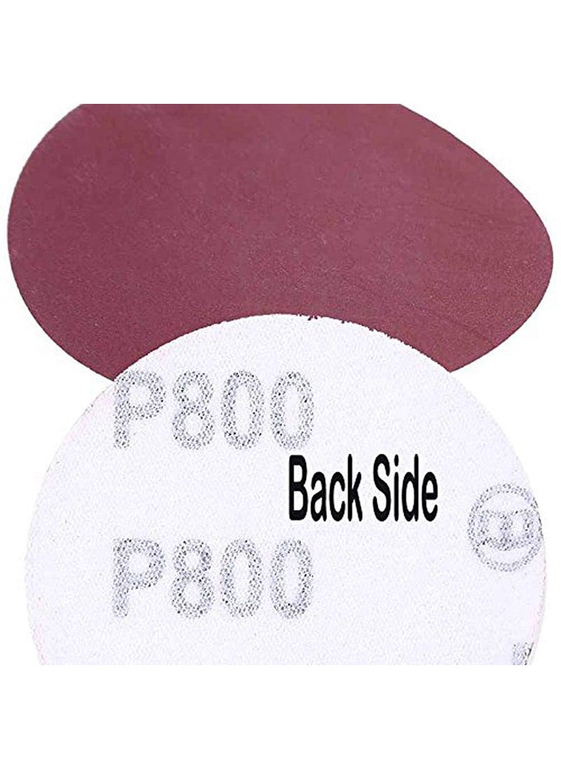 DIY Crafts Diy Crafts CTDIYHI37998 Sanding Sander Sandpaper Grit Round Self Adhesive Backer Pad M 10 Drill Adopter 3 Inch Combo Set Pack of 20 Grit 120 Multicolor  - Image 5