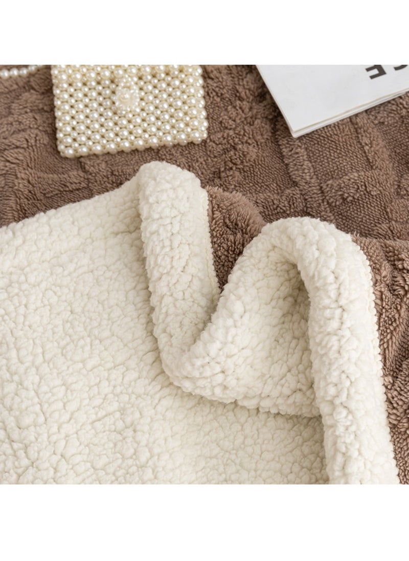Sharpdo - Coral Flannel Thickened Lambswool Blanket Sofa Blanket 180*200CM - Image 1