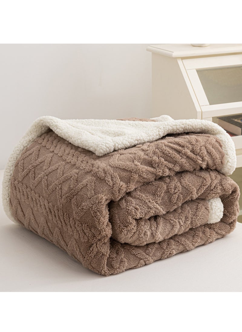 Sharpdo - Coral Flannel Thickened Lambswool Blanket Sofa Blanket 180*200CM - Image 1