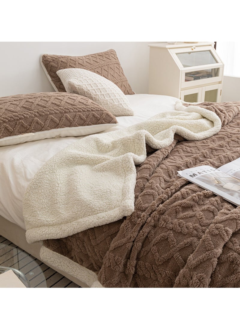 Sharpdo - Coral Flannel Thickened Lambswool Blanket Sofa Blanket 180*200CM - Image 1