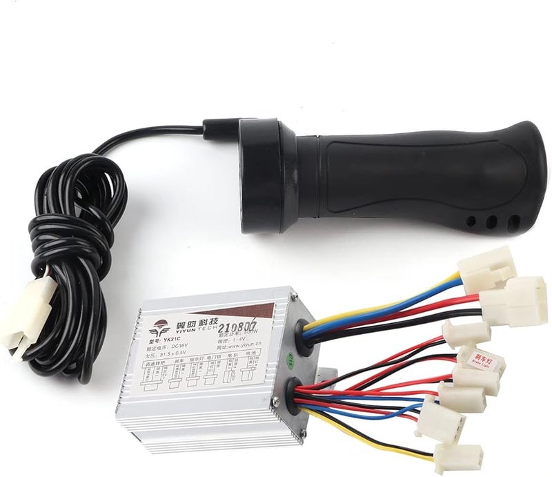 36V 500W Brushed Motor Speed Controller with Throttle Grip for Electric Bicycle Scooter Tricycle - Image 4