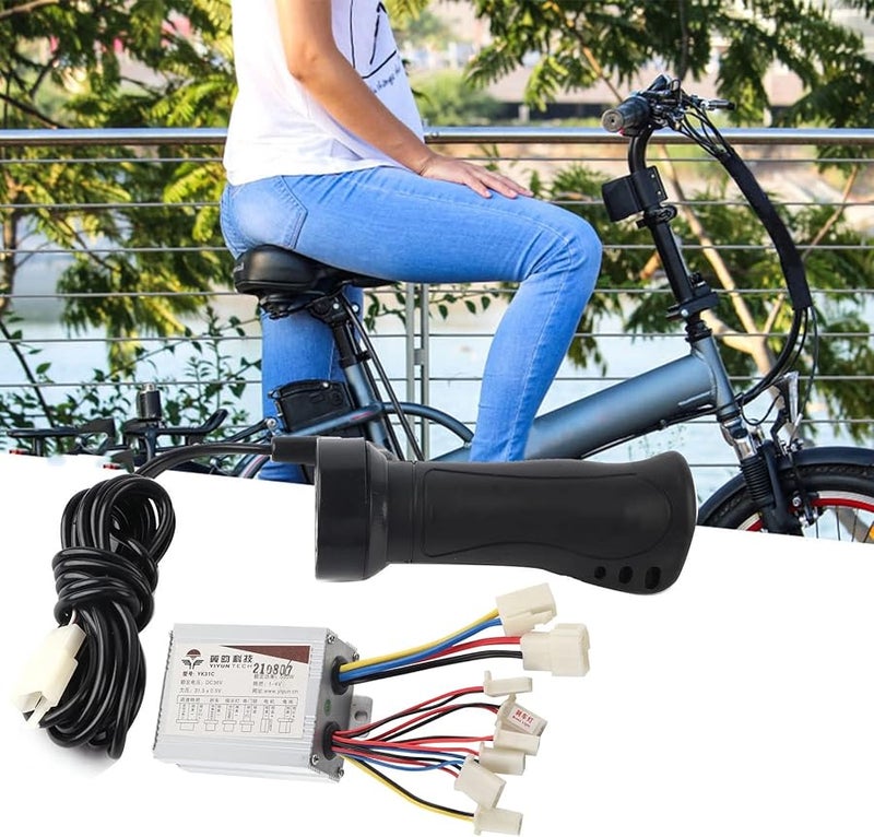 36V 500W Brushed Motor Speed Controller with Throttle Grip for Electric Bicycle Scooter Tricycle - Image 3