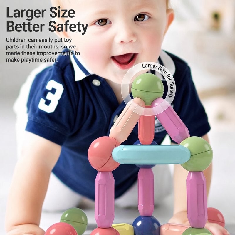 Magnetic Ball and Stick Building Set for Kids - Colorful 3D Construction Toy - Image 5