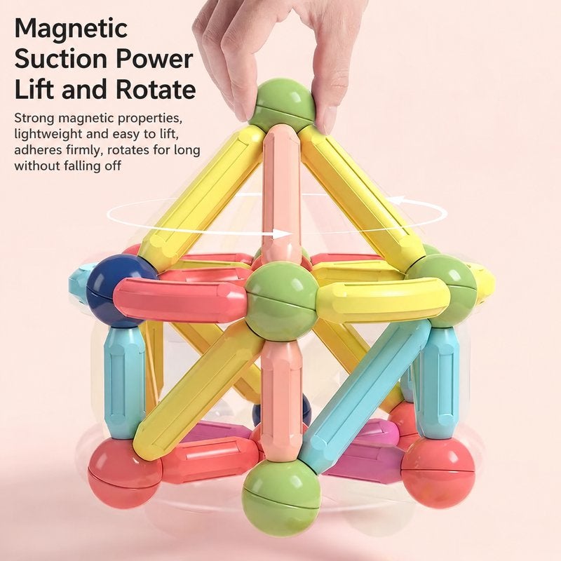 Magnetic Ball and Stick Building Set for Kids - Colorful 3D Construction Toy - Image 3