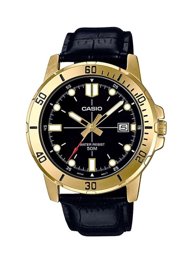 CASIO Men Dress Timepiece Water Resistant Analog Watch MTP-VD01GL-1EV - 45 mm - Black - Image 1
