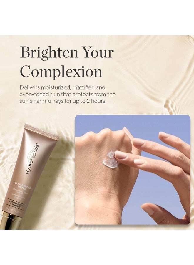 HydroPeptide كريم واقي شمس للوجه للدفاع الشمسي SPF 30 طيف واسع كريم BB ملون مرطب مضاد للأكسدة آمن للشعاب المرجانية 1.7 أونصة - Image 4