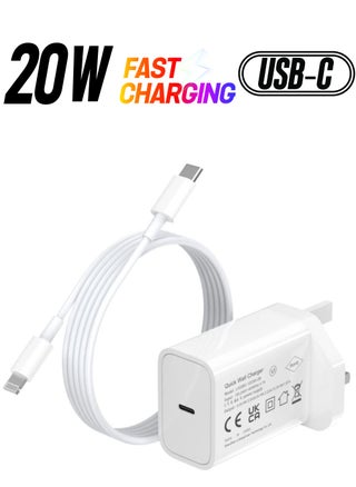 20W USB C Power Adapter Fast Charger with 4ft Cable Compatible with IPhone 13/13 Pro/ 12 Pro/12 Mini/ 11/11 Pro/XS/Max/XR/X/8 Plus - pzsku/Z9A9D70CF7A6B5FD6ABCFZ/45/_/1737991944/3ac48dff-82b2-452c-8b5a-35bcf986bf9a