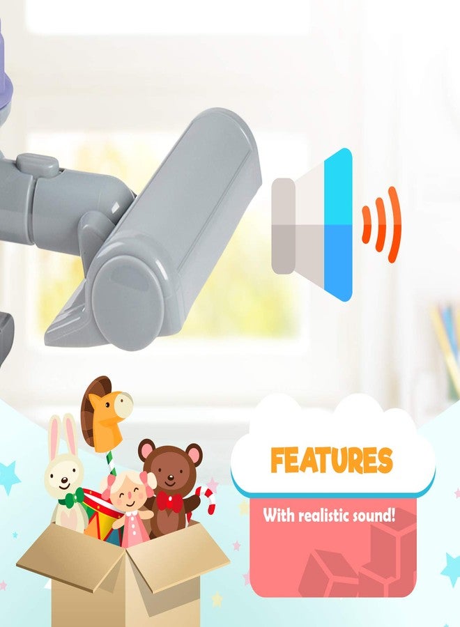 CP Toys 6 Piece Child-Sized Plastic Handheld Vacuum Cleaner with 4 Attachments and Extender Arm for Ages 3 Years and Up - Image 3