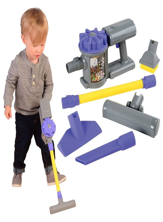 CP Toys 6 Piece Child-Sized Plastic Handheld Vacuum Cleaner with 4 Attachments and Extender Arm for Ages 3 Years and Up - Image 1
