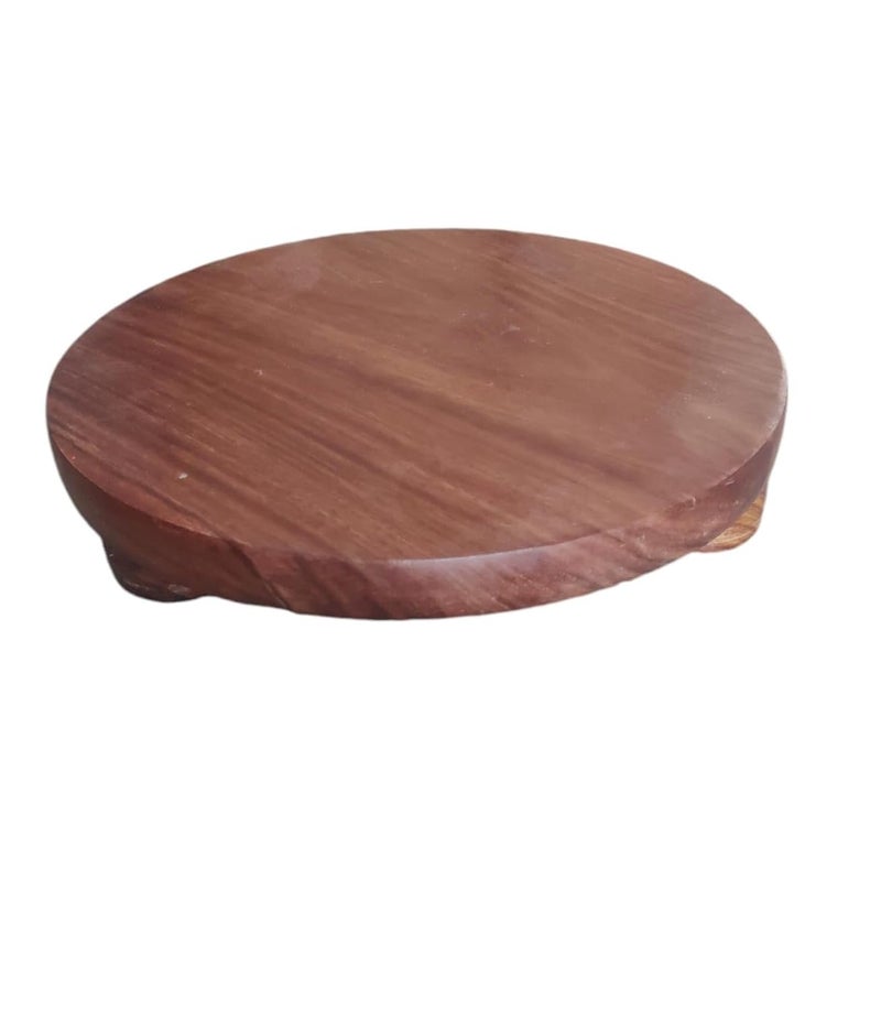 OGGN Handcrafted Acacia Wood Chakla Wooden Rolling Board Handmade RotiChapati Maker Roti Roller Boards Chapathi Kattai Round Polpat for Home Kitchen Best for Phulka Papads Puri Large - Image 1