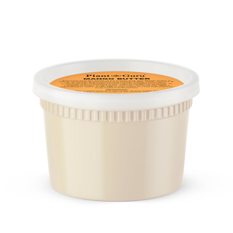 Plant Guru زبدة المانجو الخام 16 أونصة / 1 رطل - 100% نقية طبيعية غير مكررة - رائعة للبشرة ونمو الشعر. لصنع الصابون بنفسك، وزبدة الجسم، واللوشن والكريمات. - Image 1