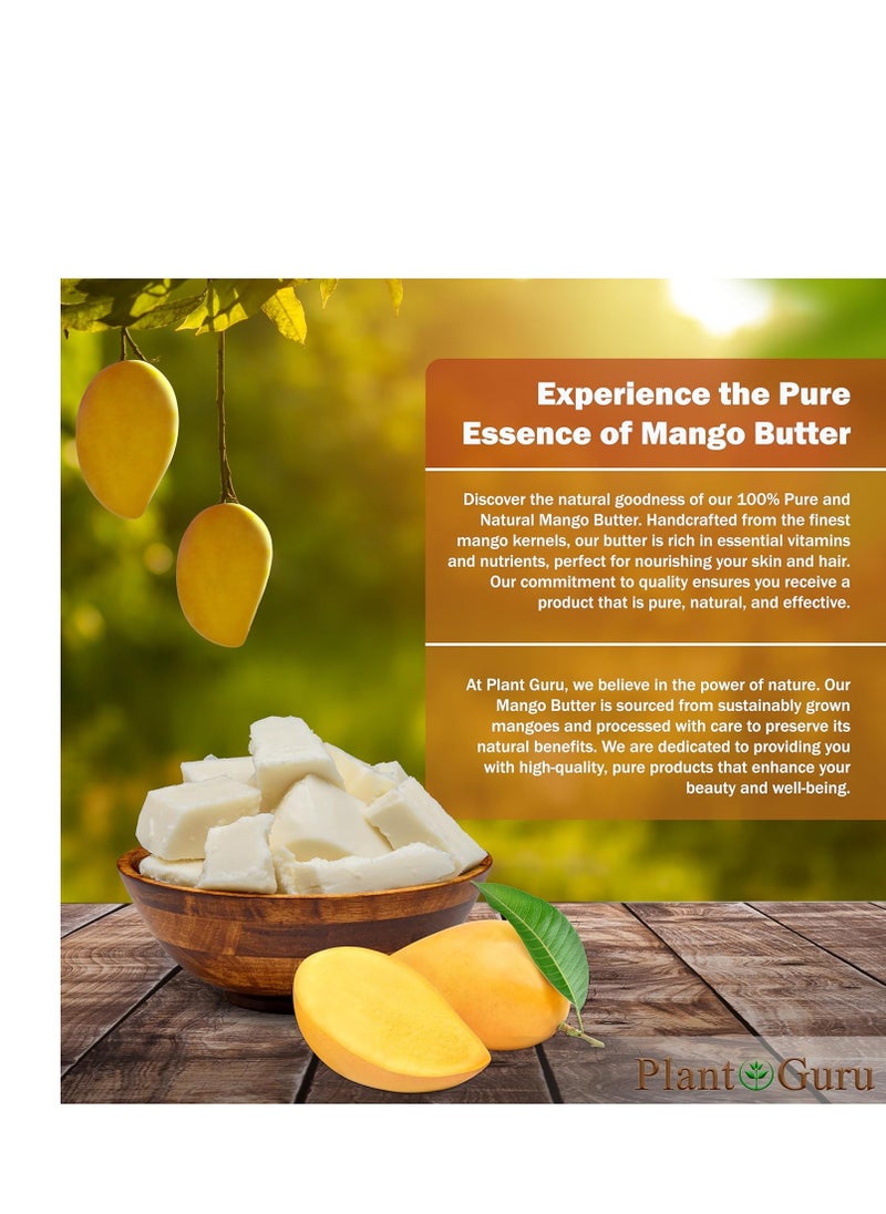 Plant Guru Raw Mango Butter 16 oz. / 1 lb. - 100% Pure Natural Unrefined - Great for Skin, and Hair Growth. DIY Soap Making, Body Butters, Lotions and Creams.  - Image 4