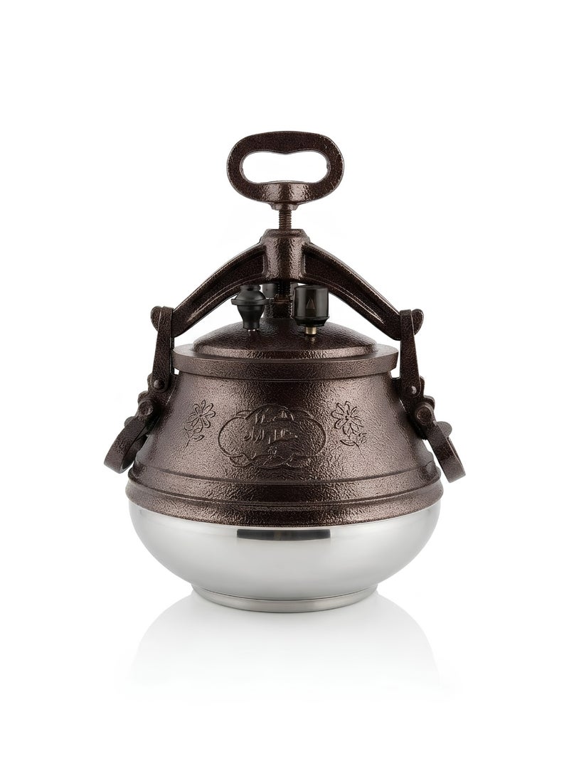 Traditional Afghan Pressure Cooker - Available in 8L, 10L, 12L & 15L - Aluminum Body with Dual Safety Valve Lid - Image 1