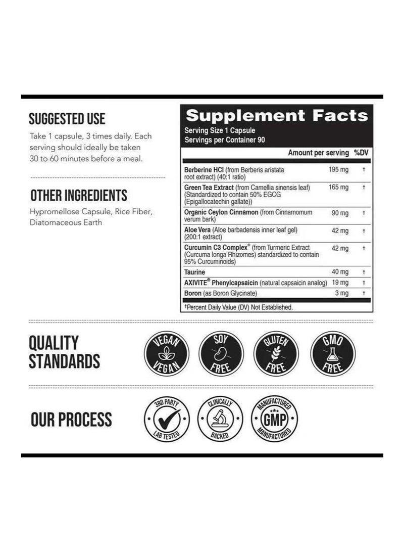 Triquetra Health 2 Pcs GLP-1 Support Supplement - GLP-Activate Natural Formula with Berberine | Appetite Suppressant & Weight Management | 90 Capsules - Image 4