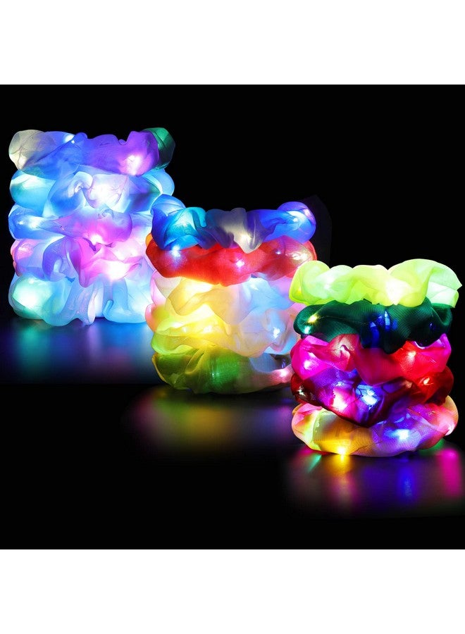 15 قطعة من ربطات الشعر LED، ربطات شعر خفيفة للنساء مع حقيبة مجوهرات فاخرة، ربطة شعر مضيئة للفتيات، ربطة شعر متوهجة ملونة من الشيفون، أوضاع إضاءة متعددة، هدايا ممتعة للحفلات - Image 1