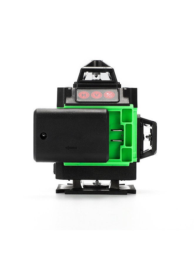 16 Lines Laser Level, 4x360° 4D Green Beam Cross Line Laser Level Self Leveling Tool with 2 Rechargeable Batteries, 360° Horizontal and Vertical Line with Wall Bracket/Remote Controller