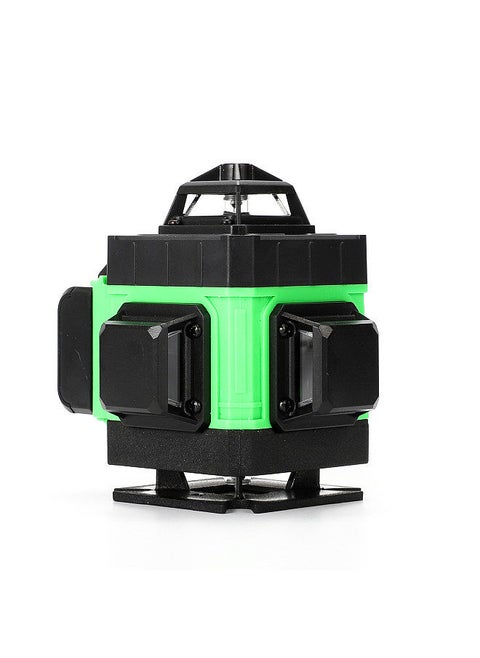16 Lines Laser Level, 4x360° 4D Green Beam Cross Line Laser Level Self Leveling Tool with 2 Rechargeable Batteries, 360° Horizontal and Vertical Line with Wall Bracket/Remote Controller