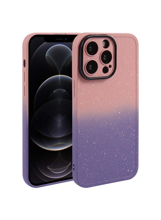 S-TOP Case For iPhone 12 Pro Max Gradient Starry Silicone Phone Case with Lens Film - Image 1