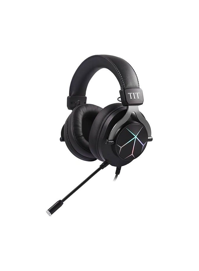 Gaming Headset Detachable Microphone, Wire 3.5mm , 50mm Speaker for High Quality Sound Compatible with XBox One, PS4, PS5, PCs, Laptops , Deep Bass Gaming Headphones Suitable for Computer Games, and Other Devices
