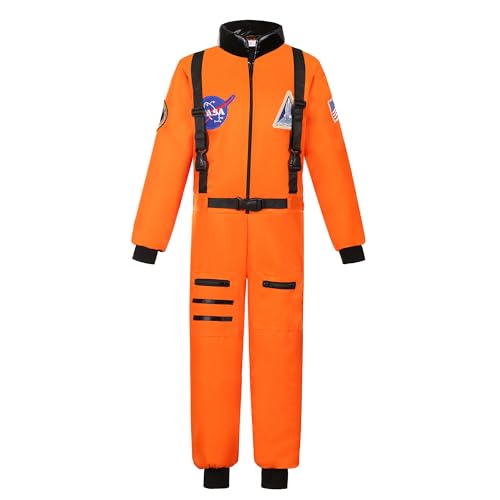 Dormstop Astronaut Costume for Kid Boy NASA Space Jumpsuit Space Outfit Pretend Dress up 3-12Years - Image 5