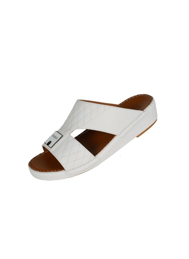 barjeel uno 008-3379 Barjeel Uno Men Arabic Sandals VTS 11 White  - Image 3